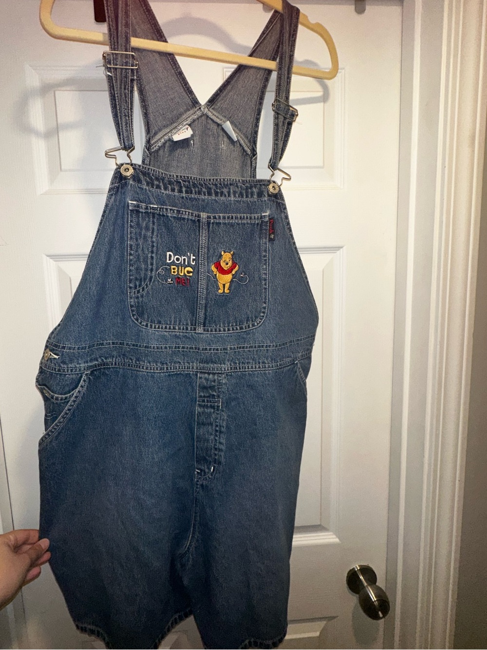 Disney Blue Denim Plus Size Overalls with Winnie the Pooh Pocket